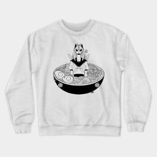 Anime Japanese School Girl Ramen Noodles Crewneck Sweatshirt